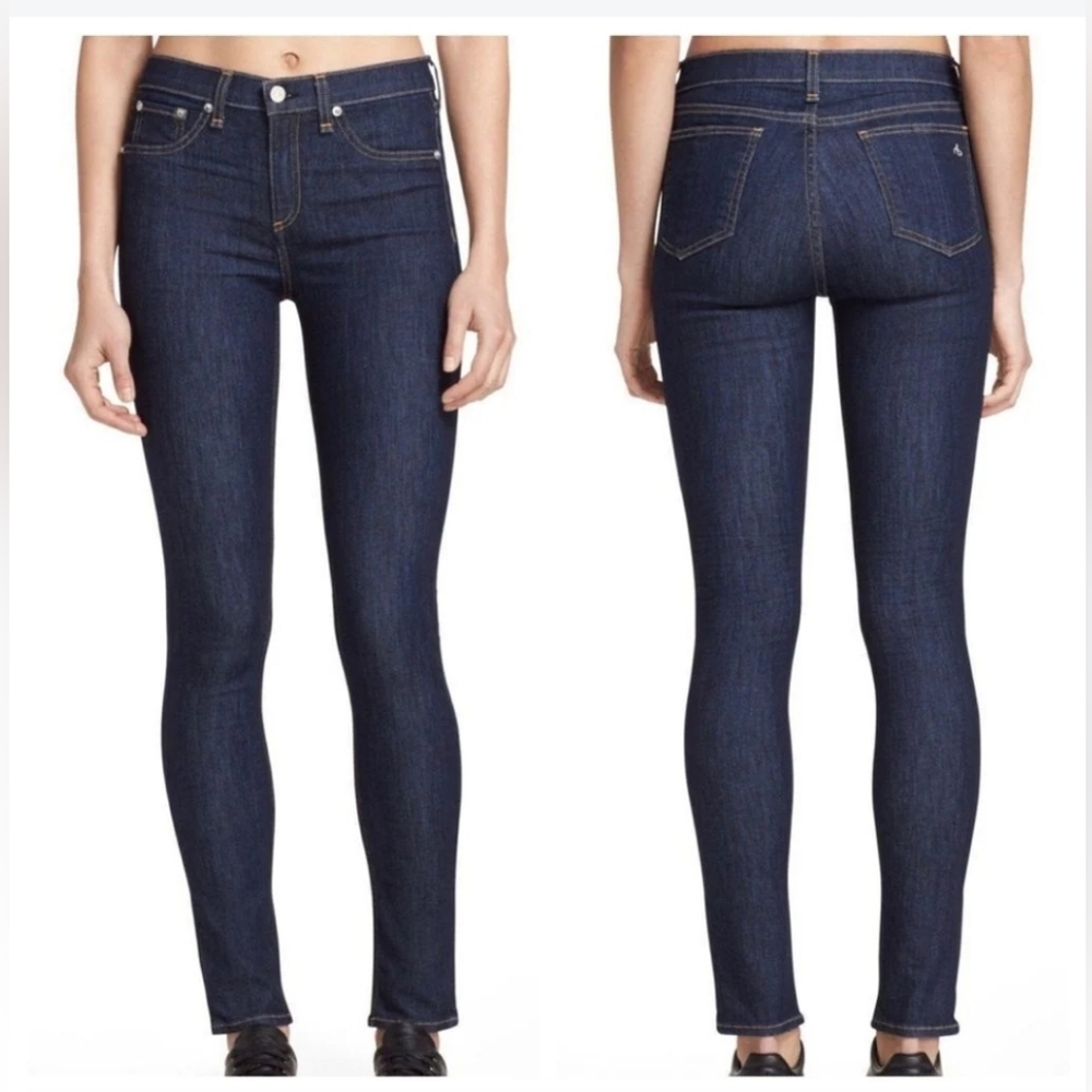 rag & bone Women's Skinny Jeans - Dark Indigo Blue